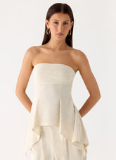Rossi Hanky Hem Top - Oatmeal