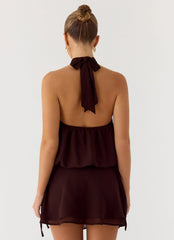 Everywhere I Go Mini Skirt - Chocolate