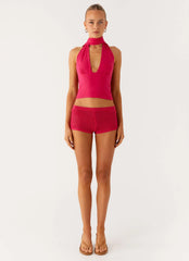 Lukella Crochet Mini Short - Hot Pink