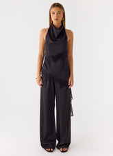 Emilee Cowl Top - Black