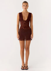 Sommers Lace Top - Chocolate
