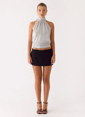 Willow Sequin Top - Silver