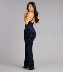 Saphira Floral Velvet Formal Dress