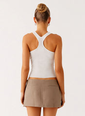 Mirna Micro Skort - Taupe Marle