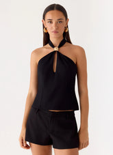 Odetta Halter Top - Black