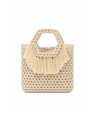 Wooden Tote Top Handle Bag