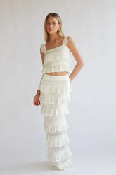 Colette Crochet Top And Maxi Skirt Set