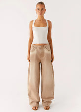 Khalil Baggy Jeans - Tan