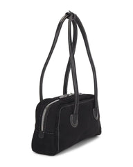 Faux Suede Leather Shoulder Bag