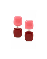Color Blocked Shaped Drop Earring