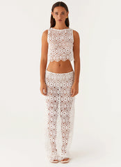 Mika Crochet Top - White
