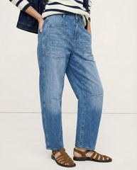 Structured Barrel Jeans