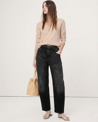 Structured Barrel Jeans