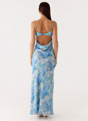 Alouette Maxi Dress Aqua Paisley