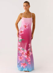 Ariaz Sequin Maxi Dress Pink