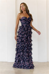 Arlette Tulle Maxi Dress Navy