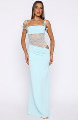 Azure Lace Maxi Dress