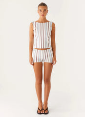 Sun'S Out Tank Top - Blue Stripe