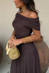 Brittany One-Shoulder Mesh Maxi Dress