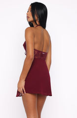 Burgundy Noir Mini Dress