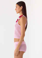 Sunray Shine Crochet Top - Pink