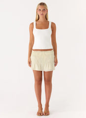 Ellia Mini Skirt - Ivory