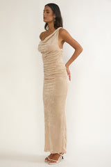 Callen Ruched Maxi Dress Champagne