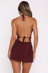 Candlelight Beaded Mini Dress