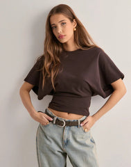 Cinched Waist Cropped T-Shirt