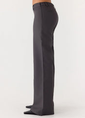 Hot As Ice Low Rise Pants - Grey