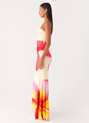 Iroha Strapless Maxi Dress Yellow