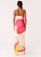 Iroha Strapless Maxi Dress Yellow