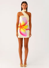 Isa Satin Mini Dress Yellow