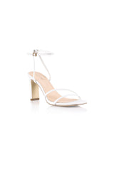 Kimmy Slim Strap Heels White