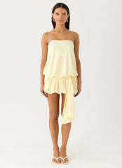 Mazie Strapless Mini Dress Yellow