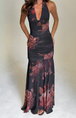 Midnight Silk Maxi Dress