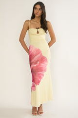 Moonlit Asymmetry Maxi Dress Floral