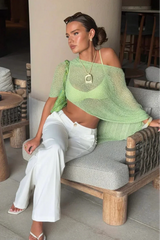 Palmer Open Knit Crop Top