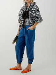 Puffed Cotton Blouse