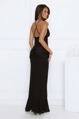 Radiant Soirée Maxi Dress Black