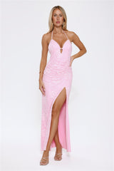 Rosalia Lace Maxi Dress Pink