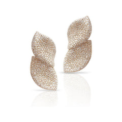 Ruby Diamond Leaf Earrings