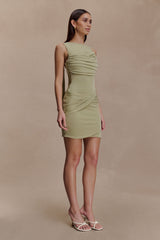 Sage Drape Mini Dress
