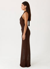 Saoirse Knit Maxi Dress Brown