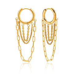 Serafina Drape Earrings 18K Gold