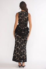 Serenella Lace Maxi Dress Black