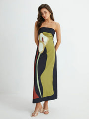 Strapless Maxi Dress Olive