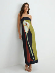 Strapless Maxi Dress Olive