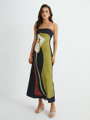 Strapless Maxi Dress Olive