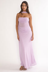 Unforgettable Strapless Maxi Dress Purple